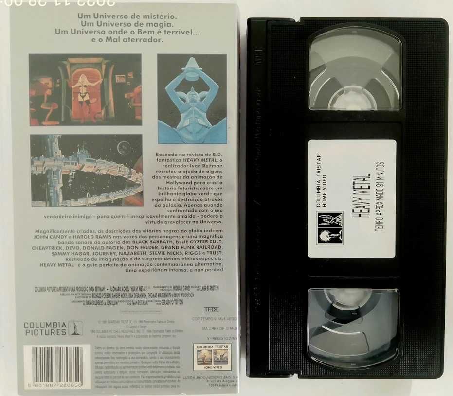 Filmes em VHS - Heavy Metal + Senhor dos Anéis (Irmandade do anel)