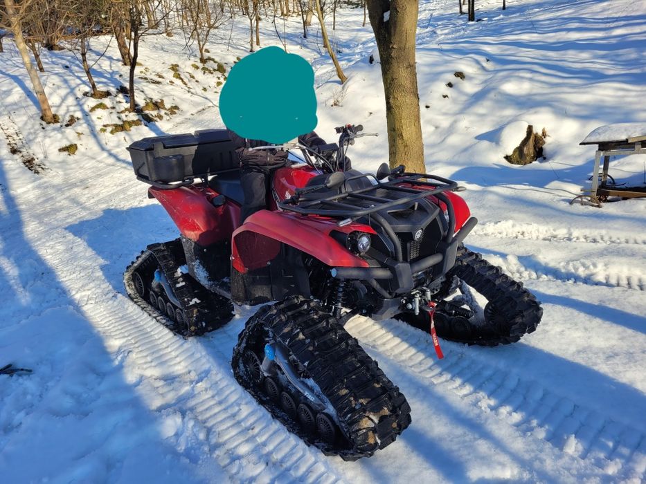 Yamaha Kodiak 700, 2022 rok, koła i gąsiennice.