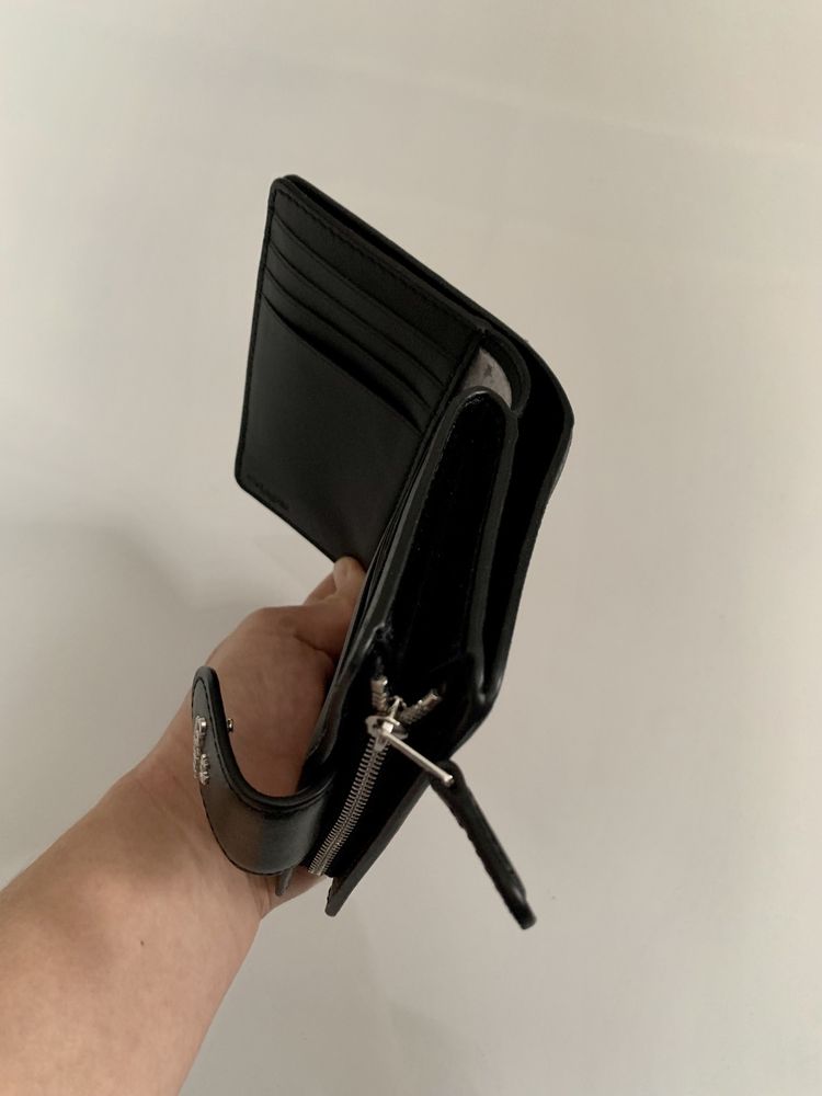 Середній чорний гаманець Corner Medium ZIP Wallet Coach