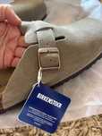 "Buty męskie i damskie" Birkenstock Szaro-brązowy chodaki Roz 40