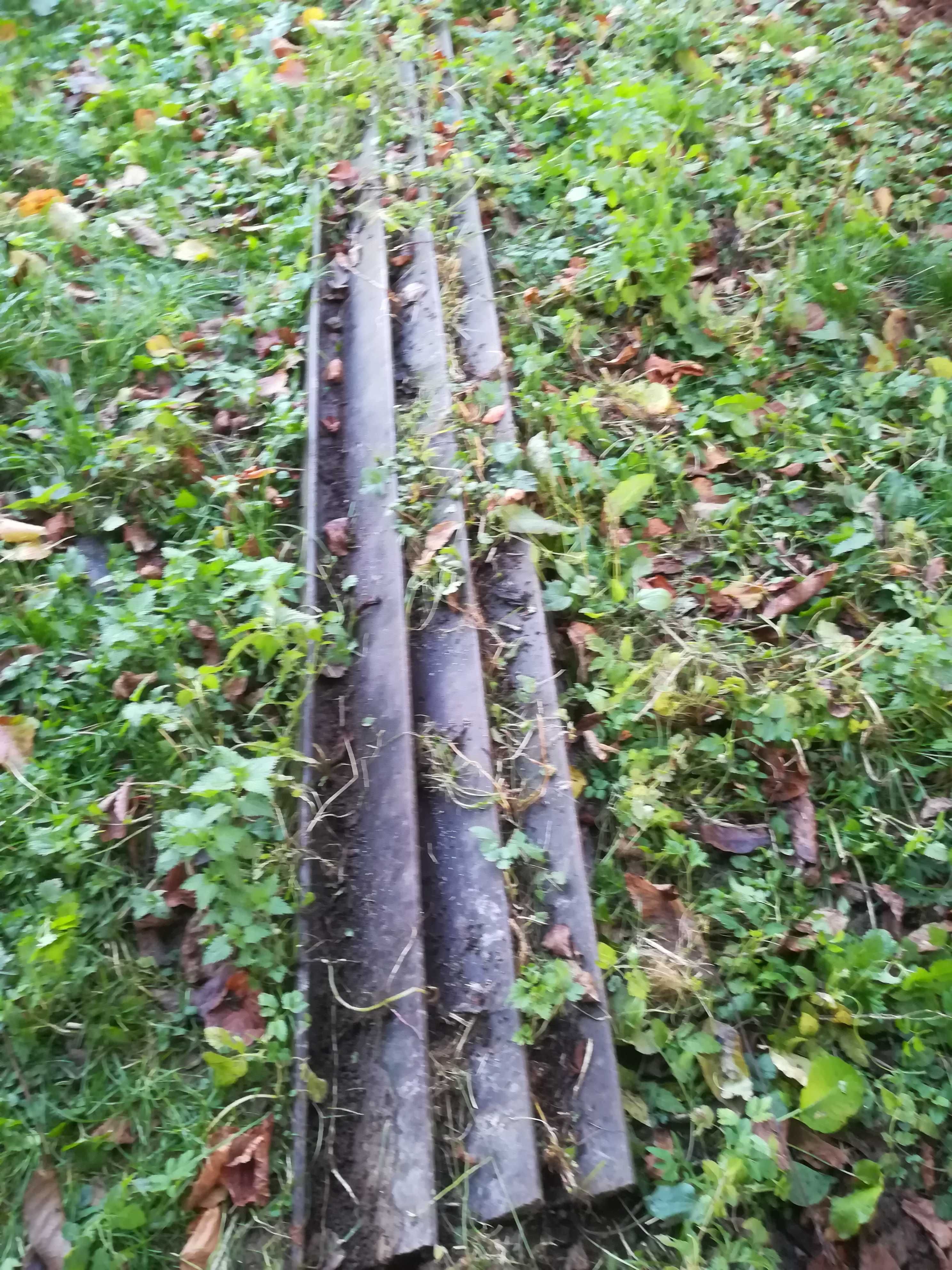 szyny kolejowe solidne cztery sztuki tartak most 7,2 m 720 cm