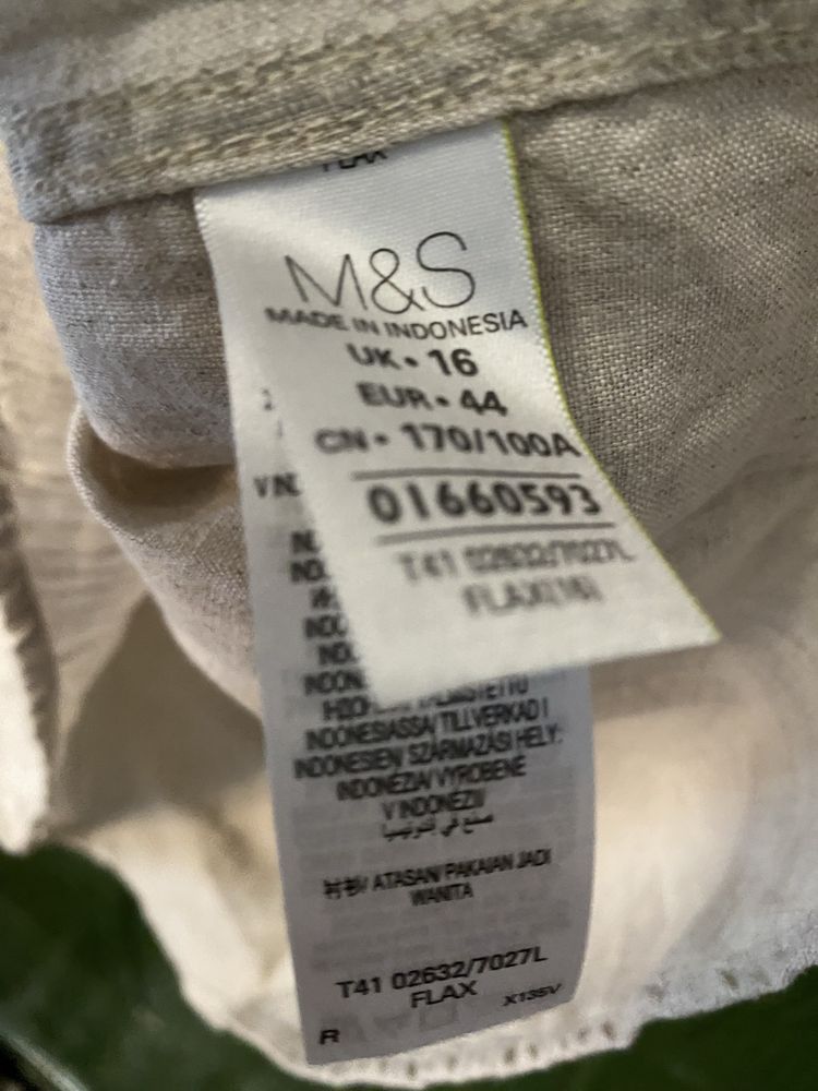 Рубашка 100% лён 48 Л MARKS SPENSER очень красивая