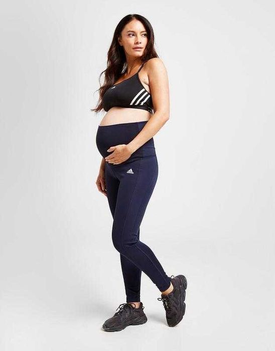 Жіночі темно-сині лосини для вагітних Adidas maternity Aeroready 2XS