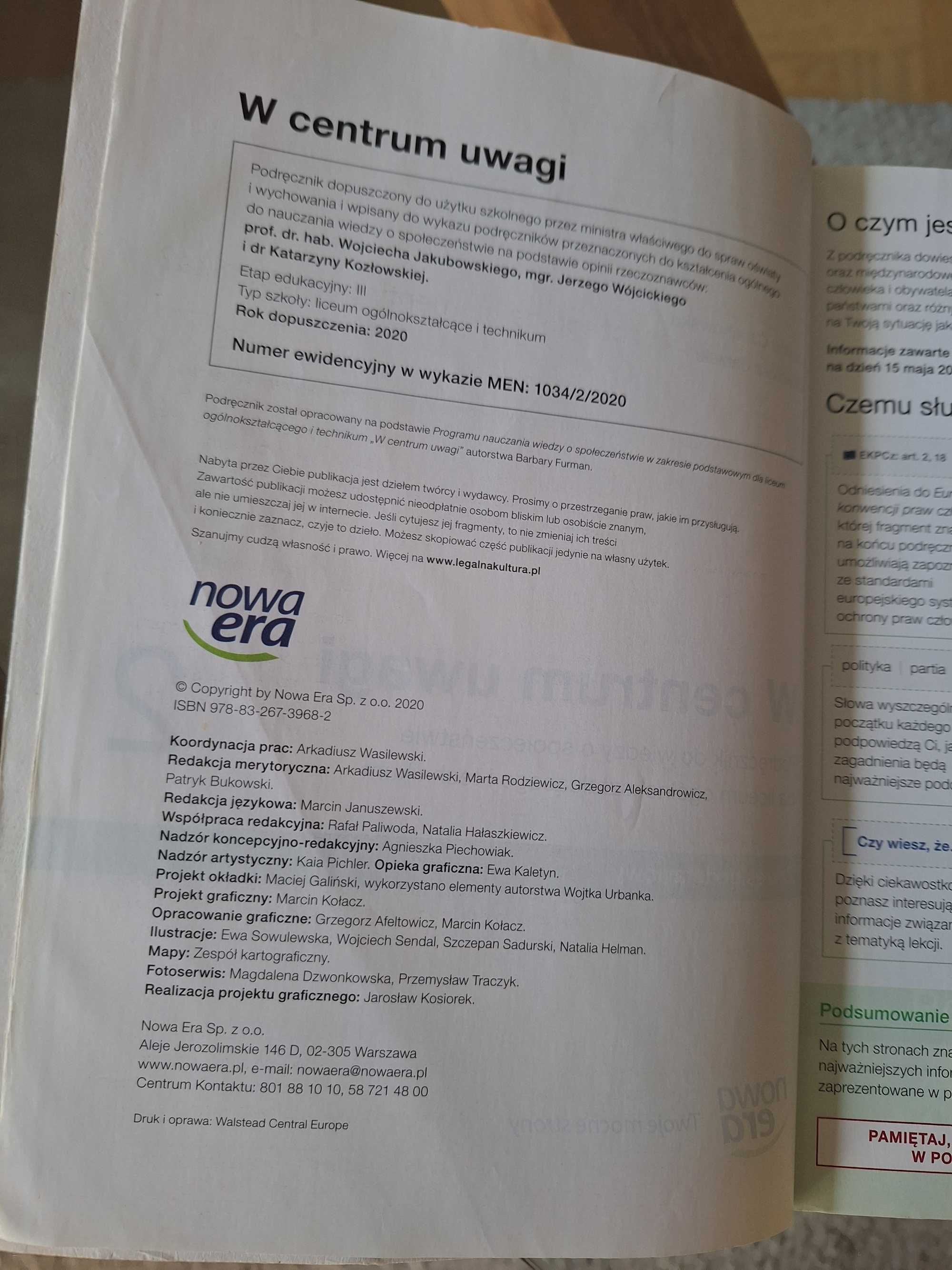 W centrum uwagi 2 zakres podstawowy liceum technikum Wos