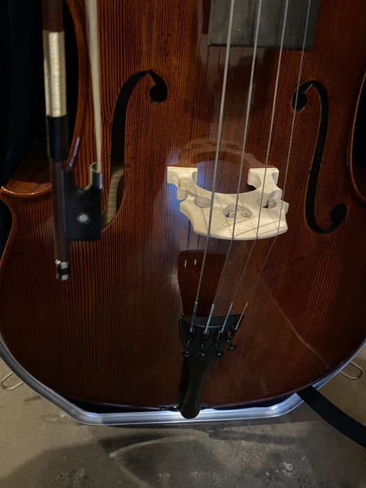 wiolonczela palatino z twardym pokrowcem i smyczkiem
