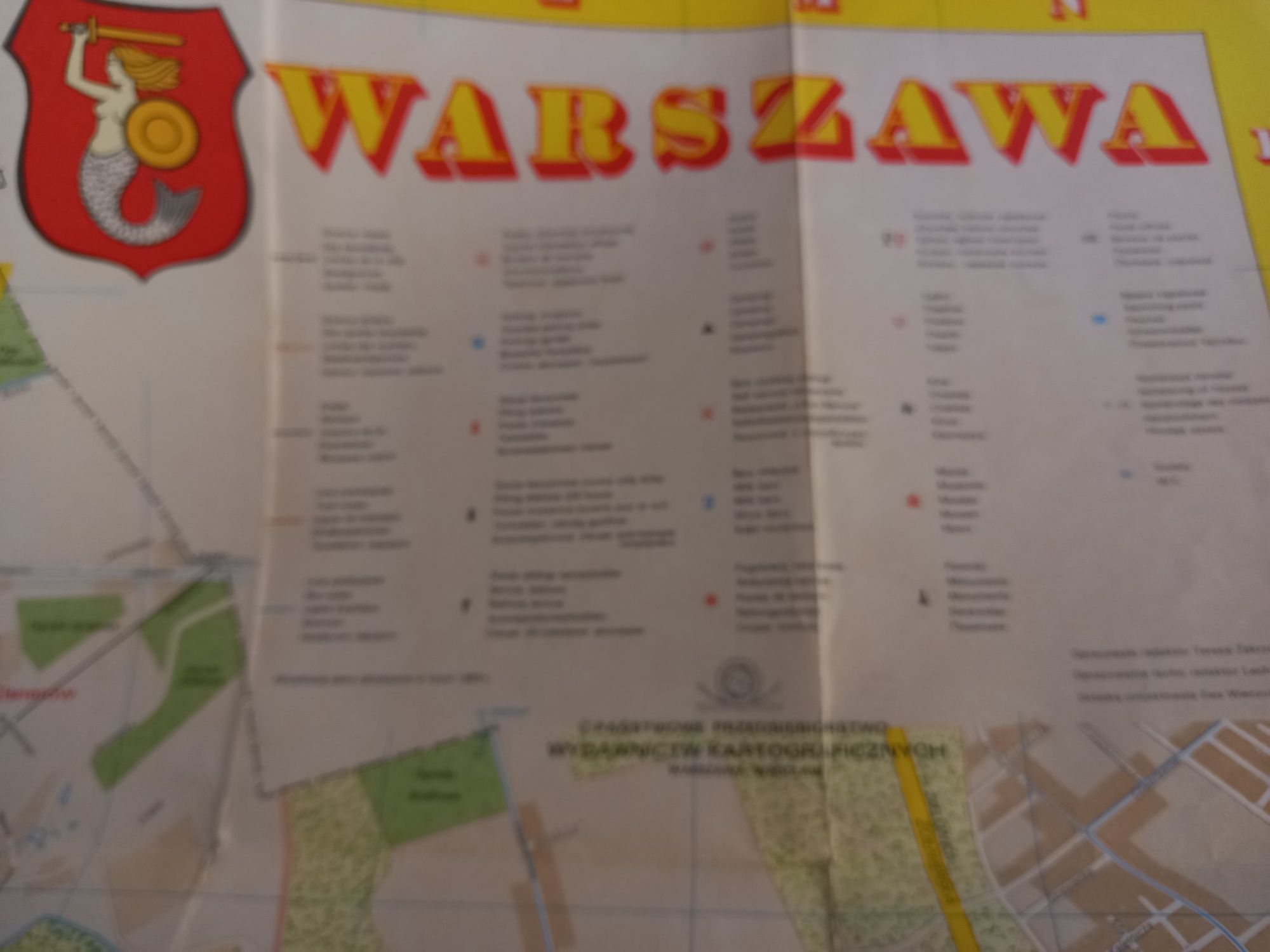 Plan Miasta Warszawa pamiątka PRL 1983rok