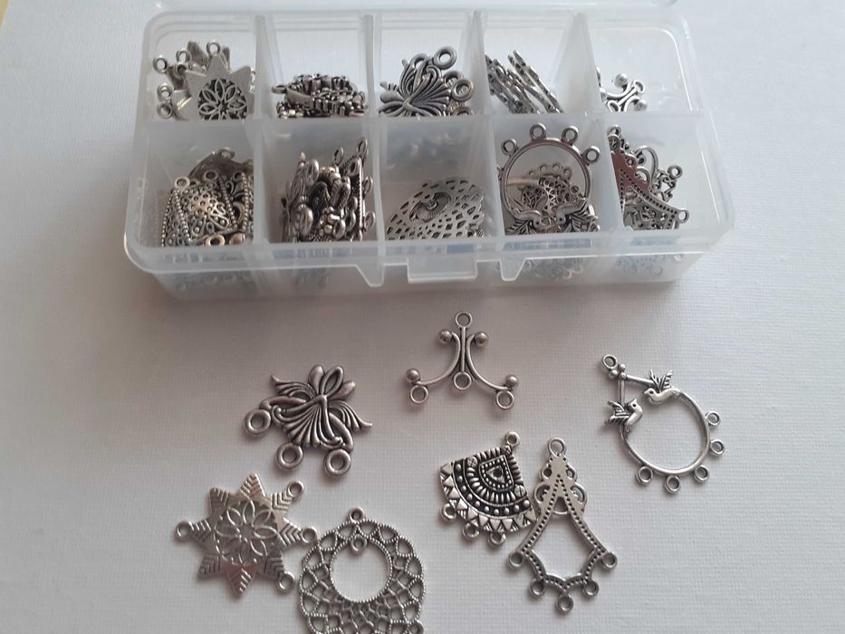 Bazy (Półfabrykaty) do tworzenia kolczyków w stylu Boho ( 60 sztuk)
