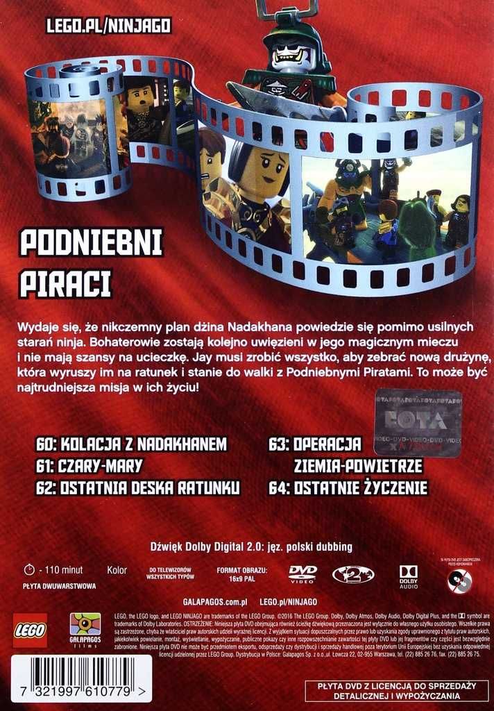 Film DVD LEGO Ninjago Podniebni Piraci Polski Dubbing Bajka Kai Lloyd