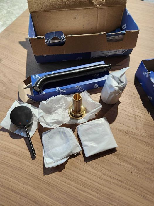 Grohe Essence New bateria umywalkowa podtynkowa brushed hard graphite