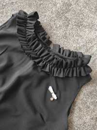 Mała czarna sukienka trapezowa uni s m