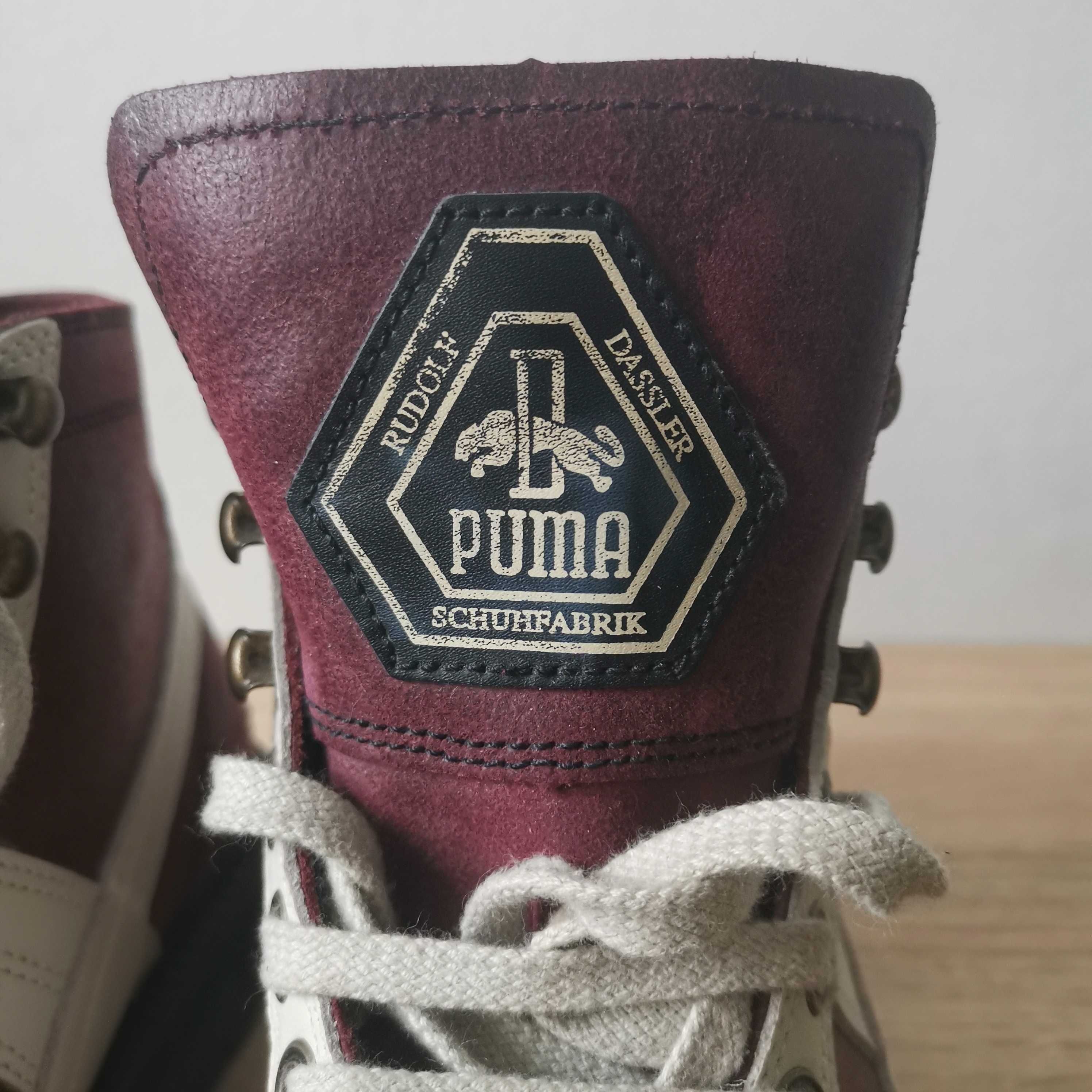 Puma rudolf dassler schuhfabrik кожаные винтажные ботинки - 37.5