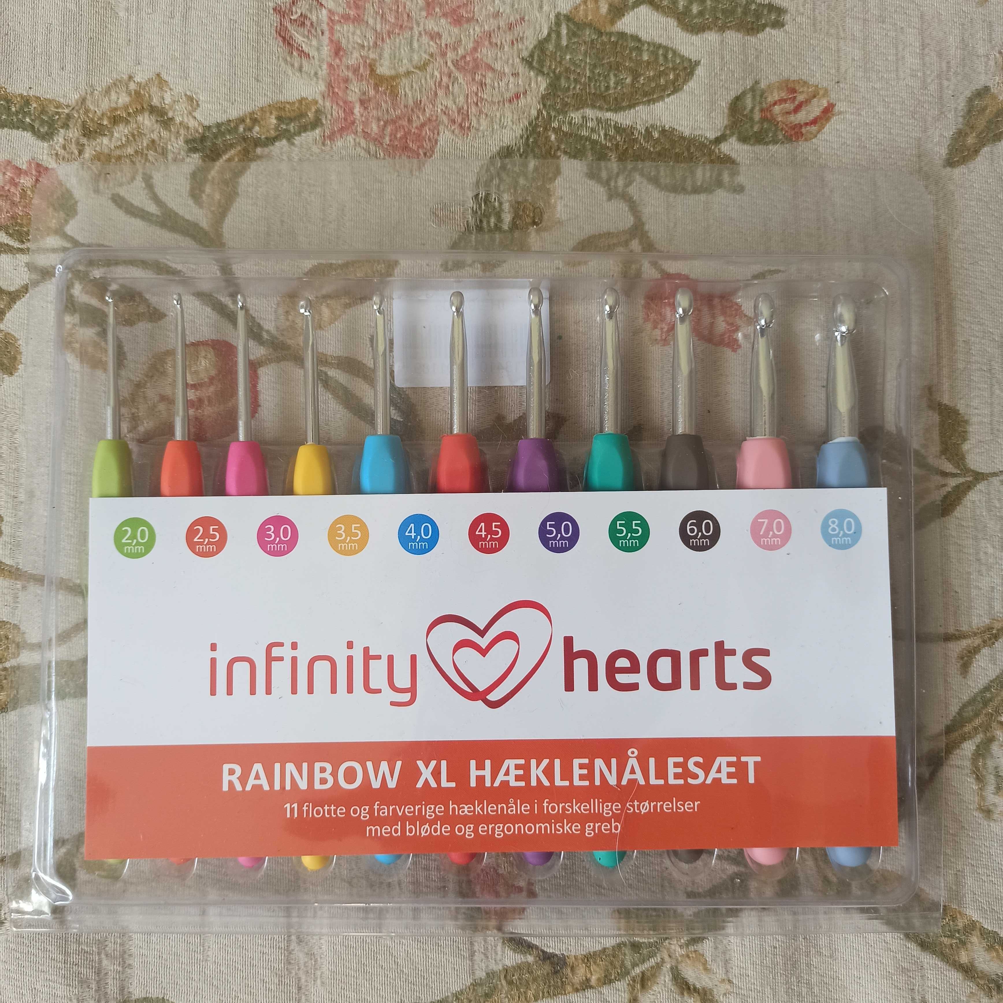 Nowy zestaw 11 szydełek Infinity Hearts