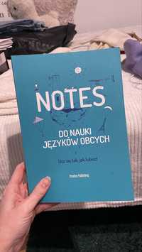 Niebieski notes do nauki języków obcych niemiecki