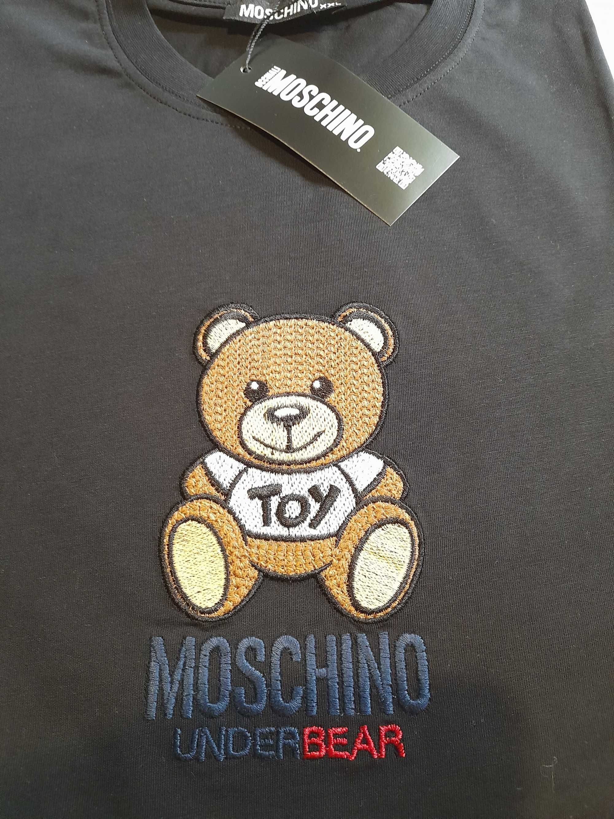 Moschino tshirt meski under bear rozm. 2xl kolor czarny bawełna nowy