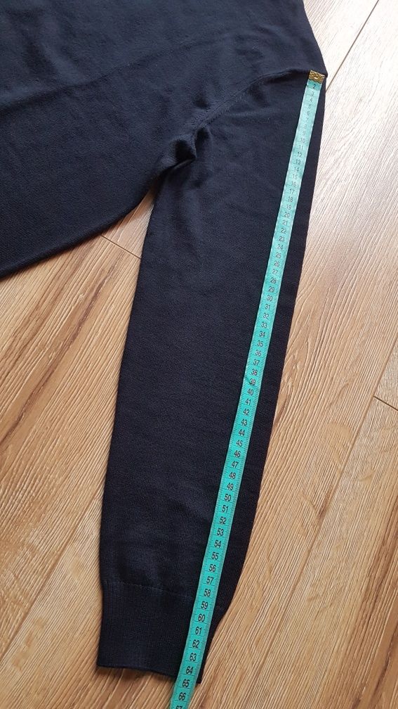 Joop! męski sweter merinos wełna M granatowy wool merino joop sweterek