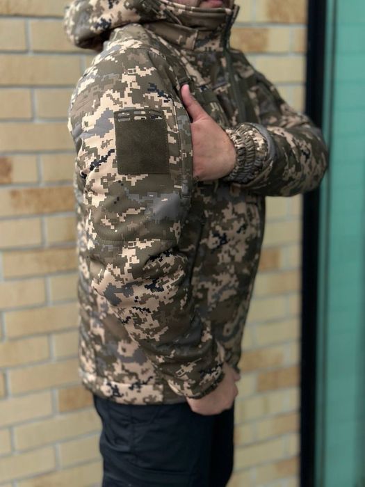 Зимова піксель софтшелл. Зимова куртка 46-64