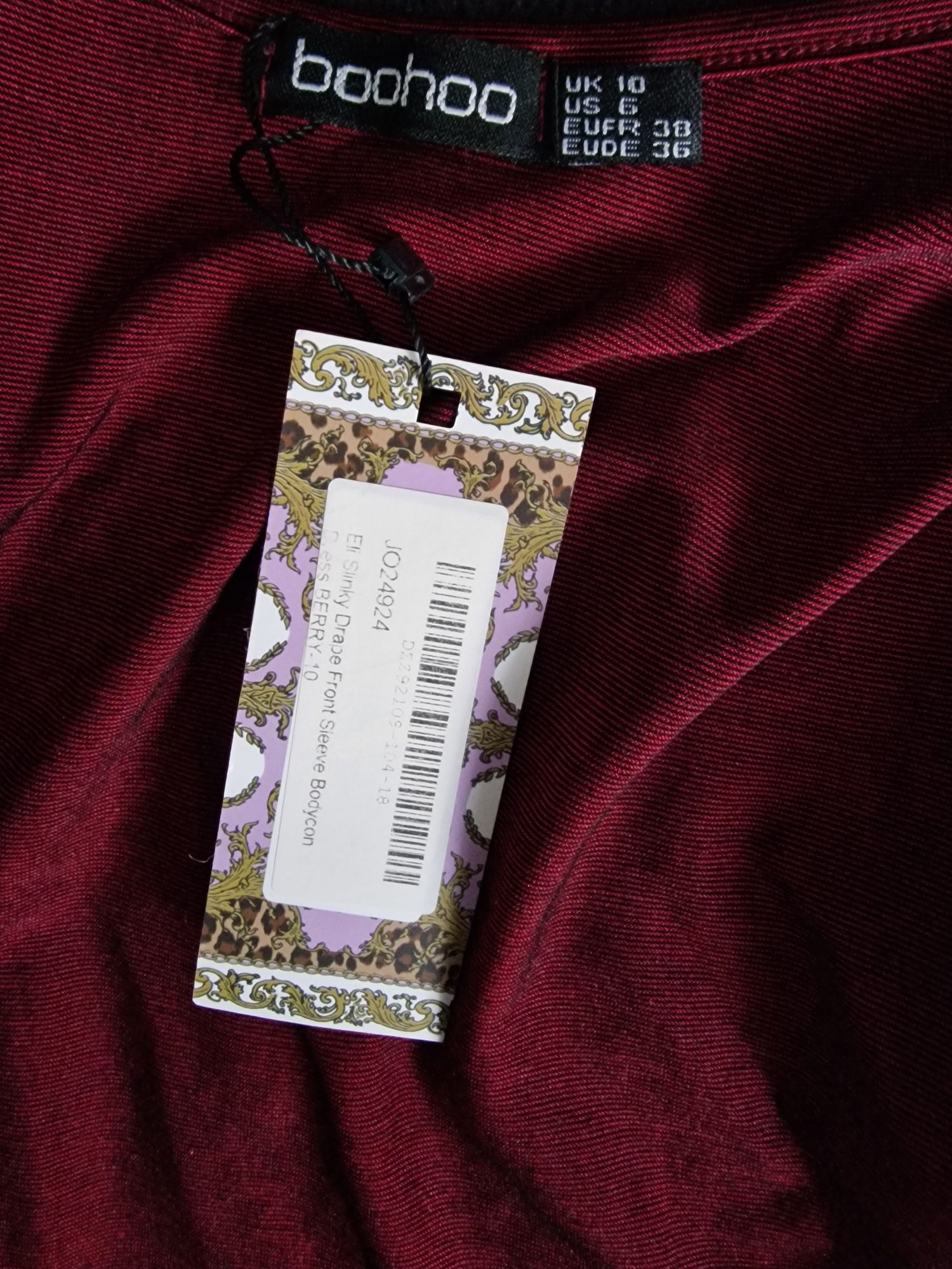 Sukienka bordo"Boohoo".