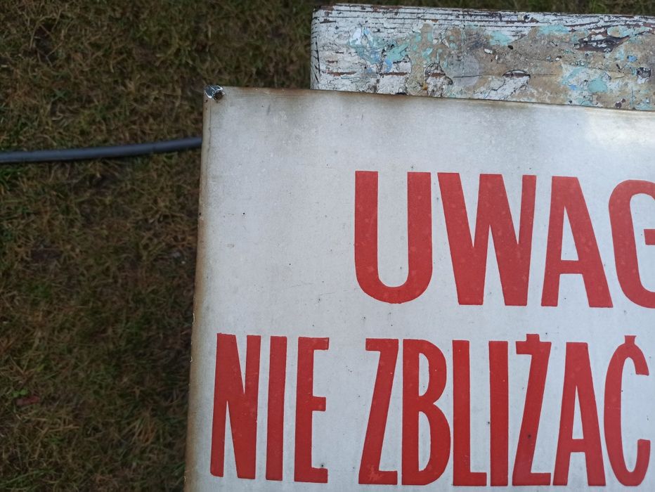 Stara emaliowana tablica PRL