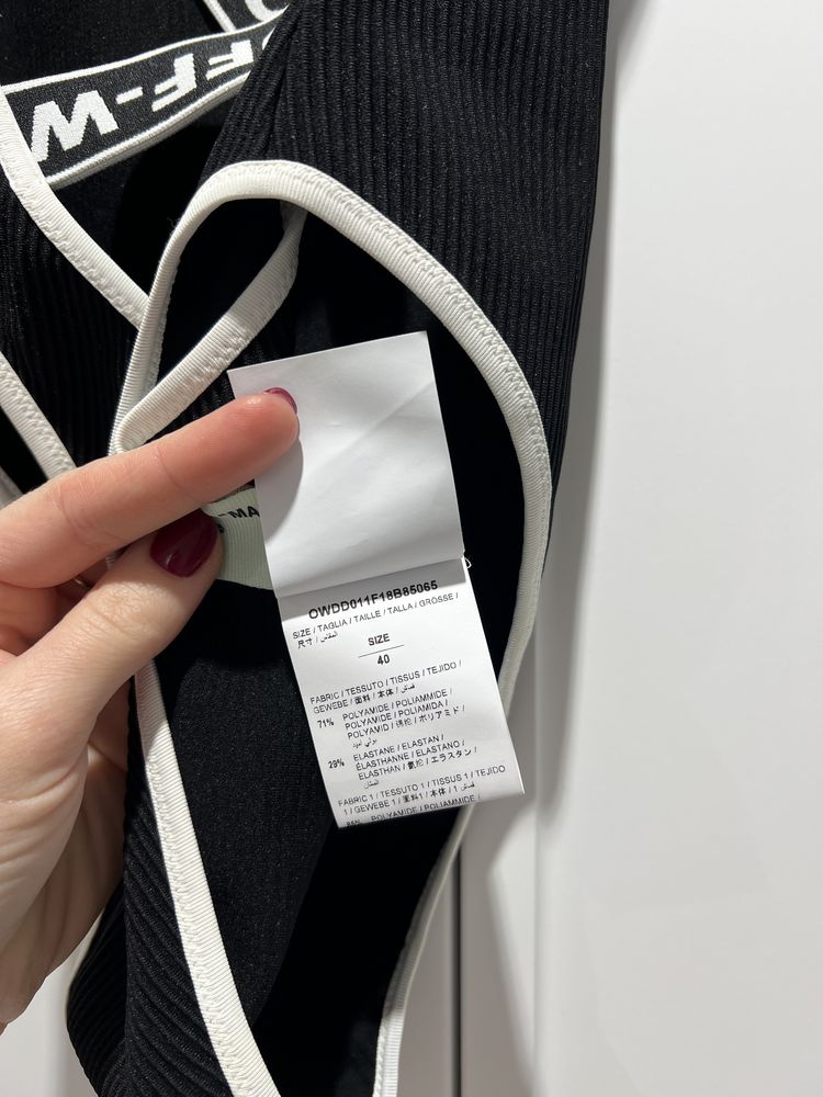 Off-White оригінал чорний боді купальник