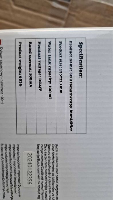 Аромадифузор-зволожувач повітря Аромо яскрава  RGB-підсвітка 100мл