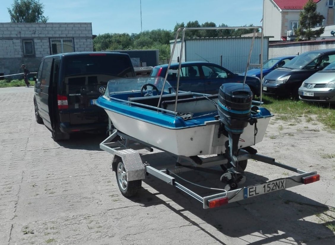 Motorówka fiberline g 10 silnik mercury 40 , zestaw z przyczepką