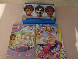 Bajki DVD lego Friends i Barbie + farbki do twarzy