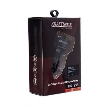 Ładowarka samochodowa QUICK CHARGE 3 porty USB LED KD1238