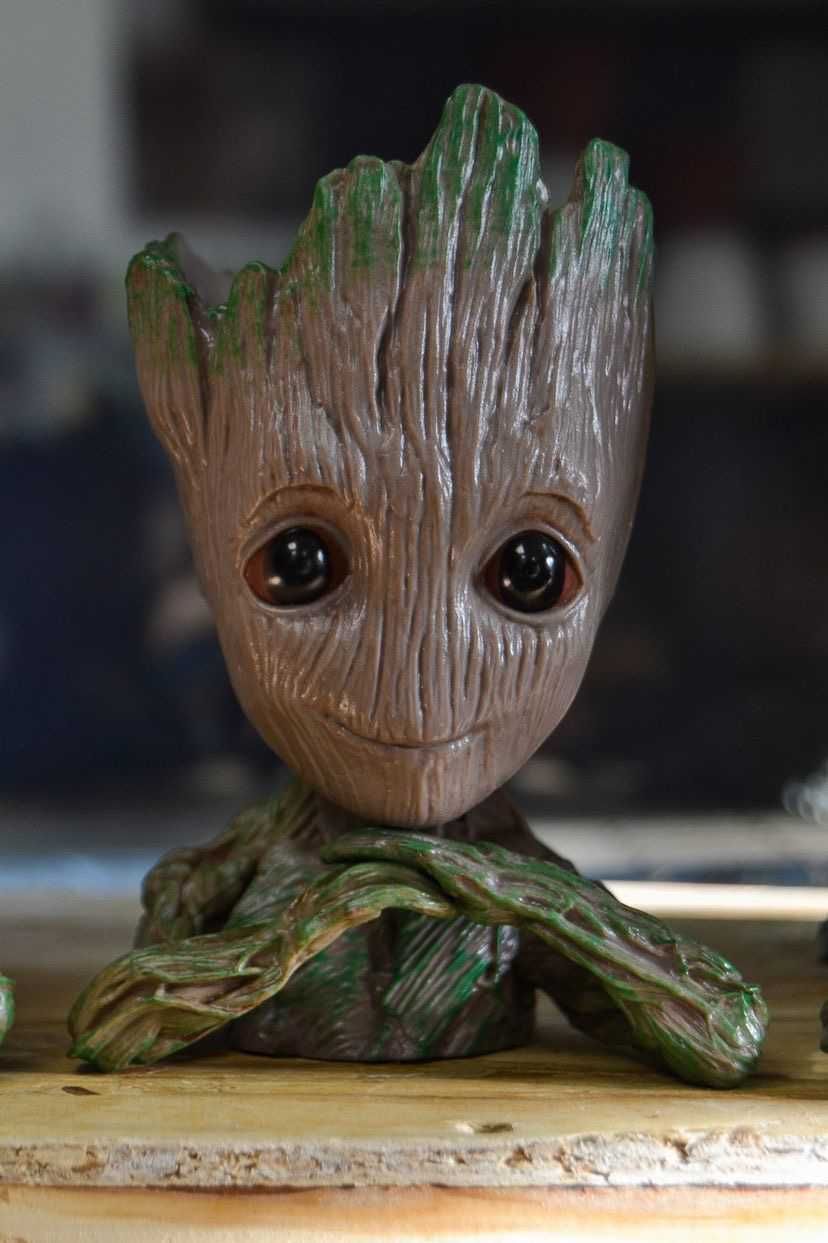 Цветочный Горшок Кашпо Грут Groot для цветов и канцелярии