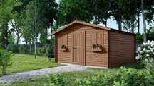 Drewniany domek ogrodowy narzędziowy altanka 4x4 m 16m2 DOM144