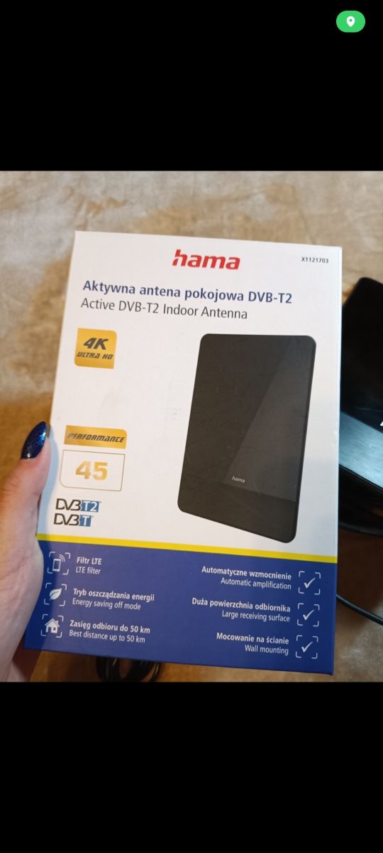 Aktywna antena pokojowa DVB-T2 hama