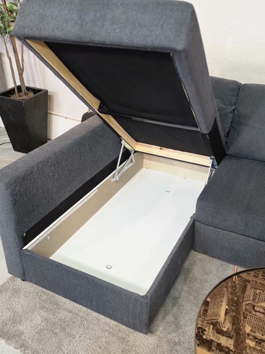 Narożnik IKEA Friheten tkany szary z funkcją spania | Transport GRATIS