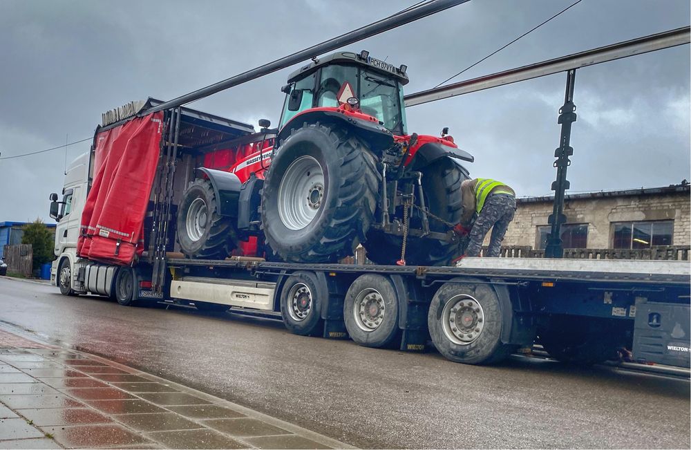 Transport maszyn rolniczych, kontenerów, materiałów budowlanych itd,