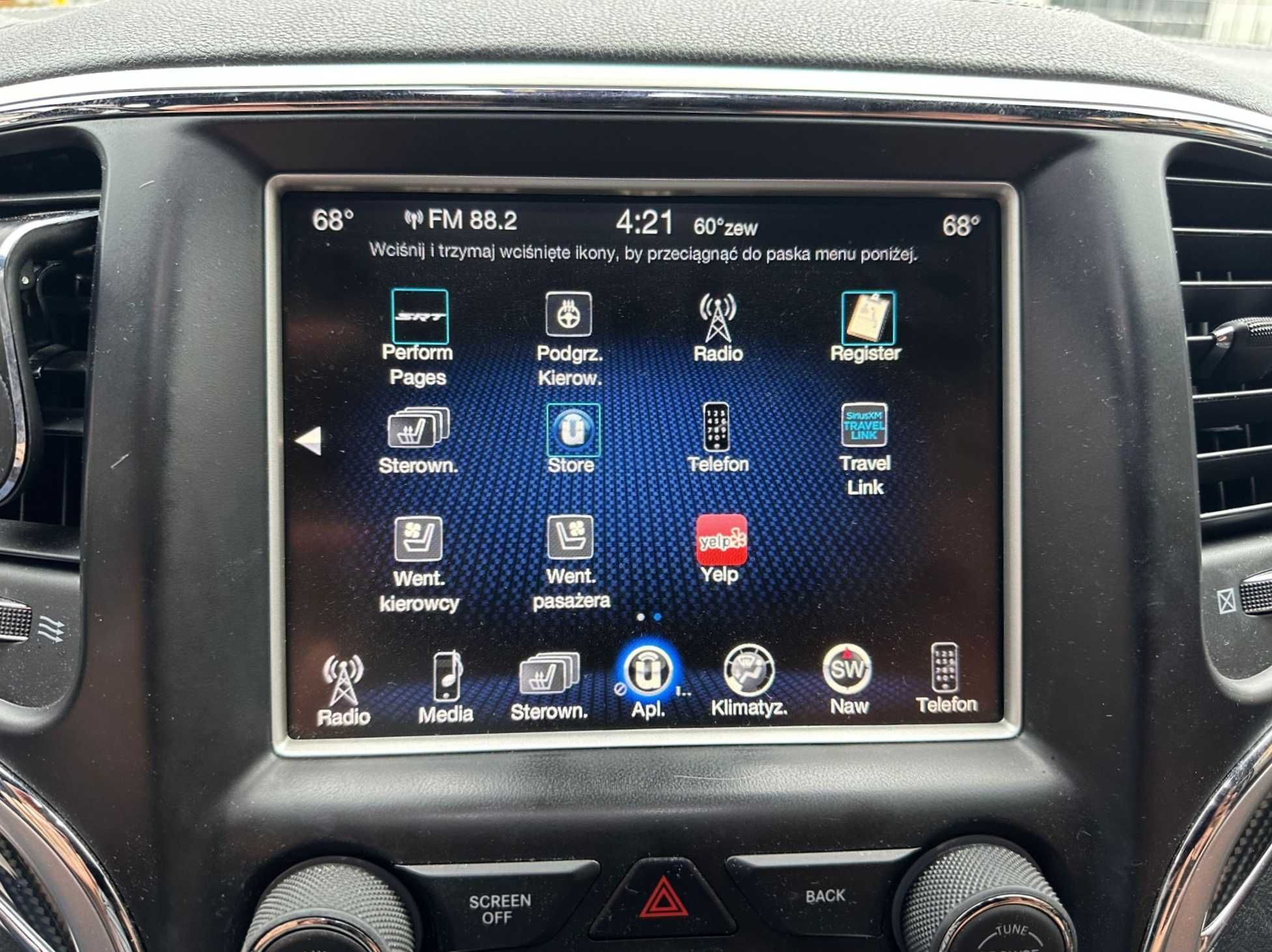 CHRYSLER DODGE JEEP Konwersja US-EU Polskie Menu Nawigacja Mapa