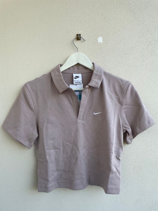 Polo curto Essential - Bege-claro