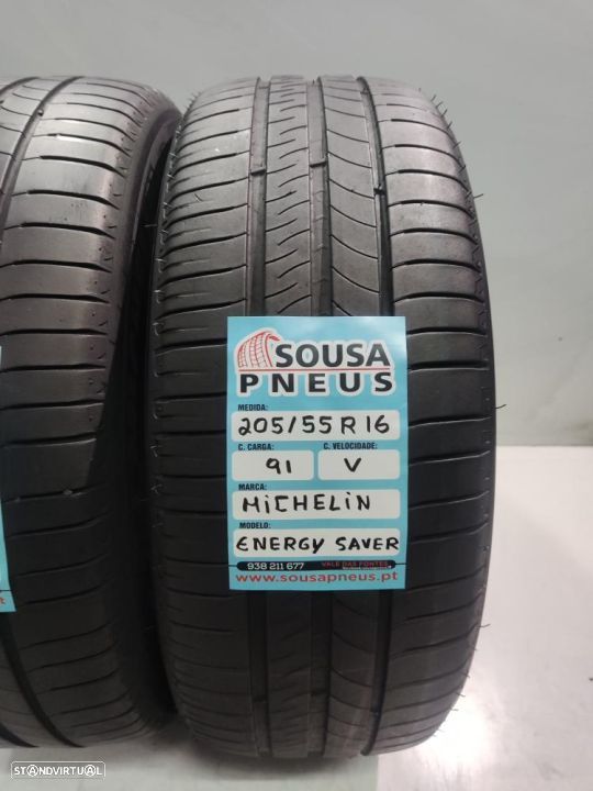 2 pneus semi novos 205-55r16 michelin - oferta dos portes 85 euros