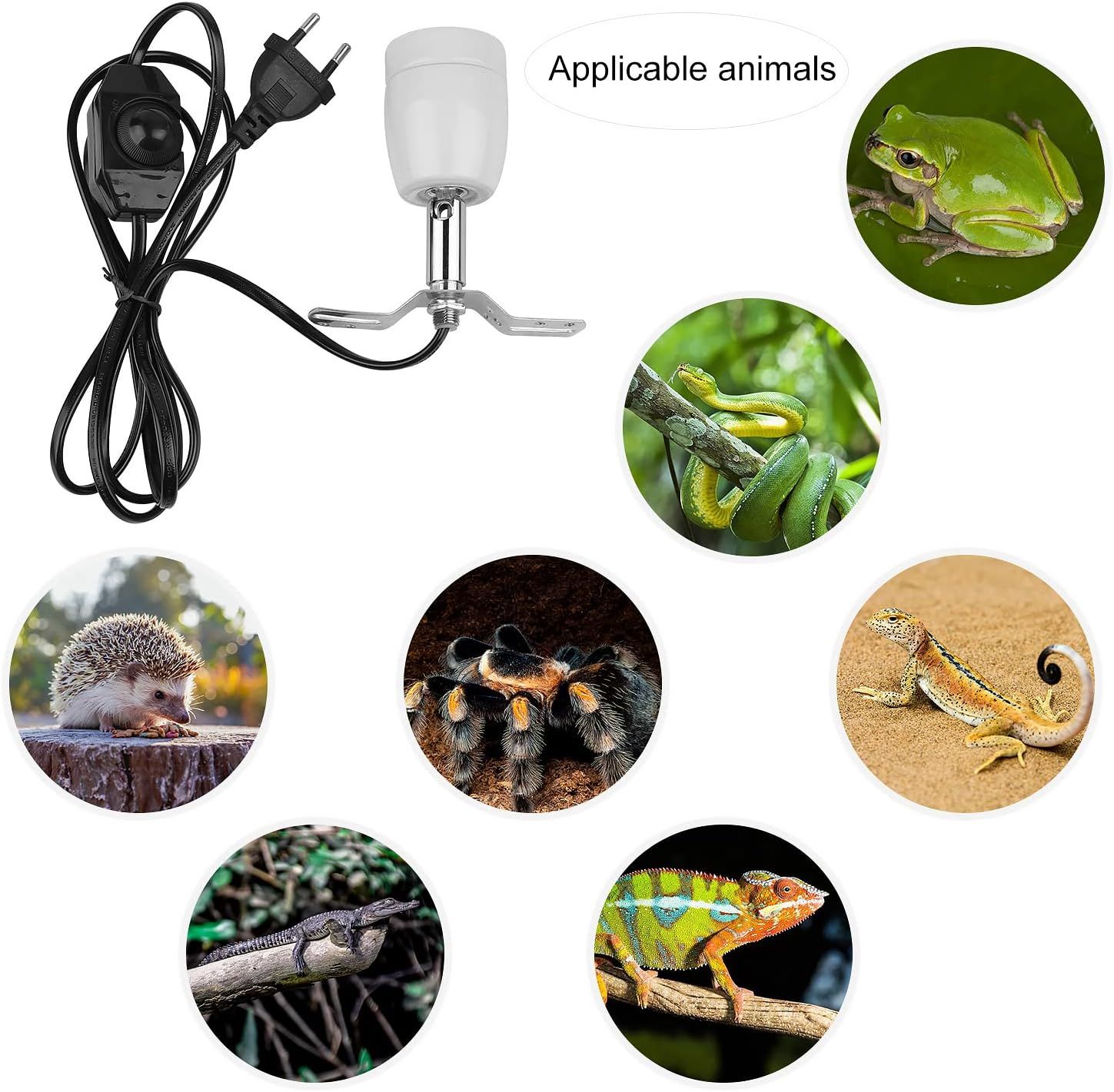 Lâmpada CPROSP UVB Turtle, Reptile Chauffage O360 °