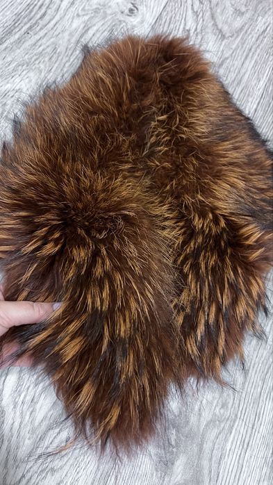 Шикарный мех енота воротник