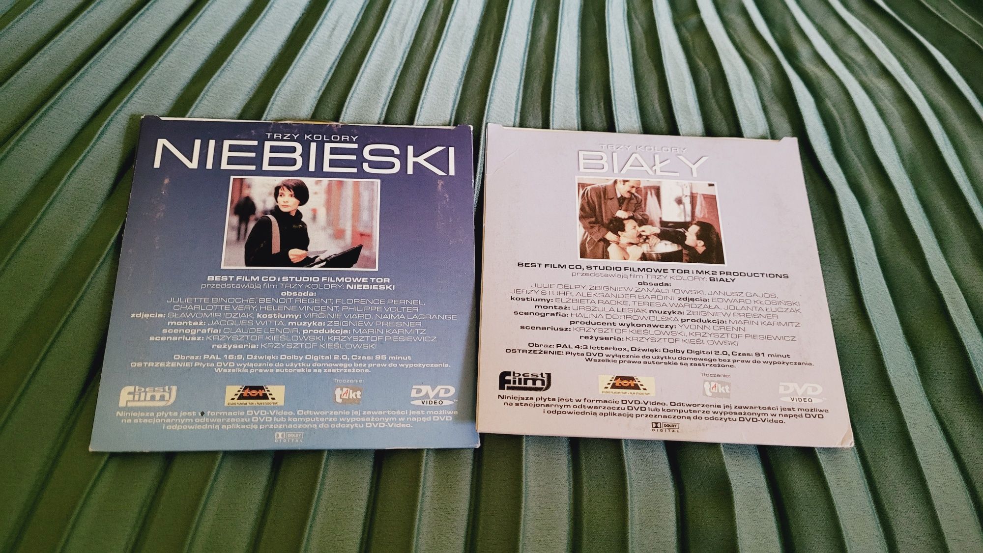 Krzysztof Kieślowski Trzy kolory: niebieski, biały dwa filmy na dvd