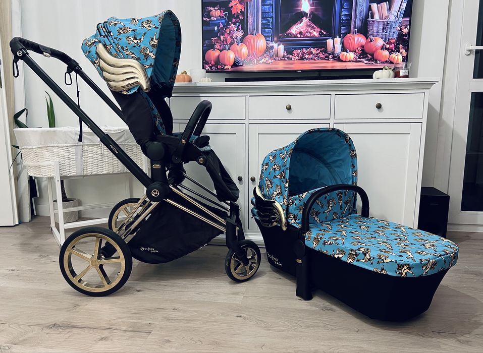 Ekskluzywny wózek Cybex Priam by Jeremy Scott- gondola + spacerówka