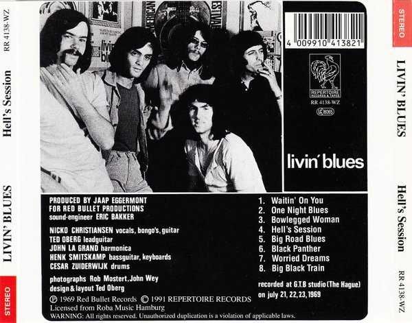 LIVIN' BLUES- HELL'S SESSION- CD-płyta nowa , zafoliowana