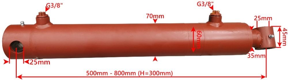 Siłownik Hydrauliczny SMT1G 60x35 SKOK 300 2-STR [2076]