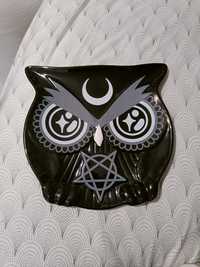 Talerz Killstar Owl czarny sowa ceramika