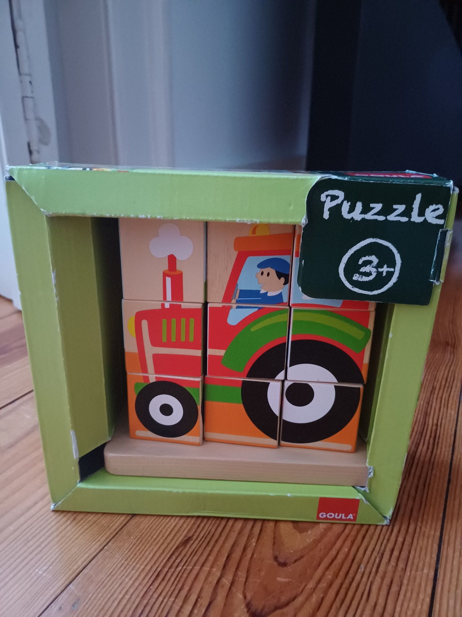 Puzzle 3D Goula 3+ anos com 9 cubos de enfiar