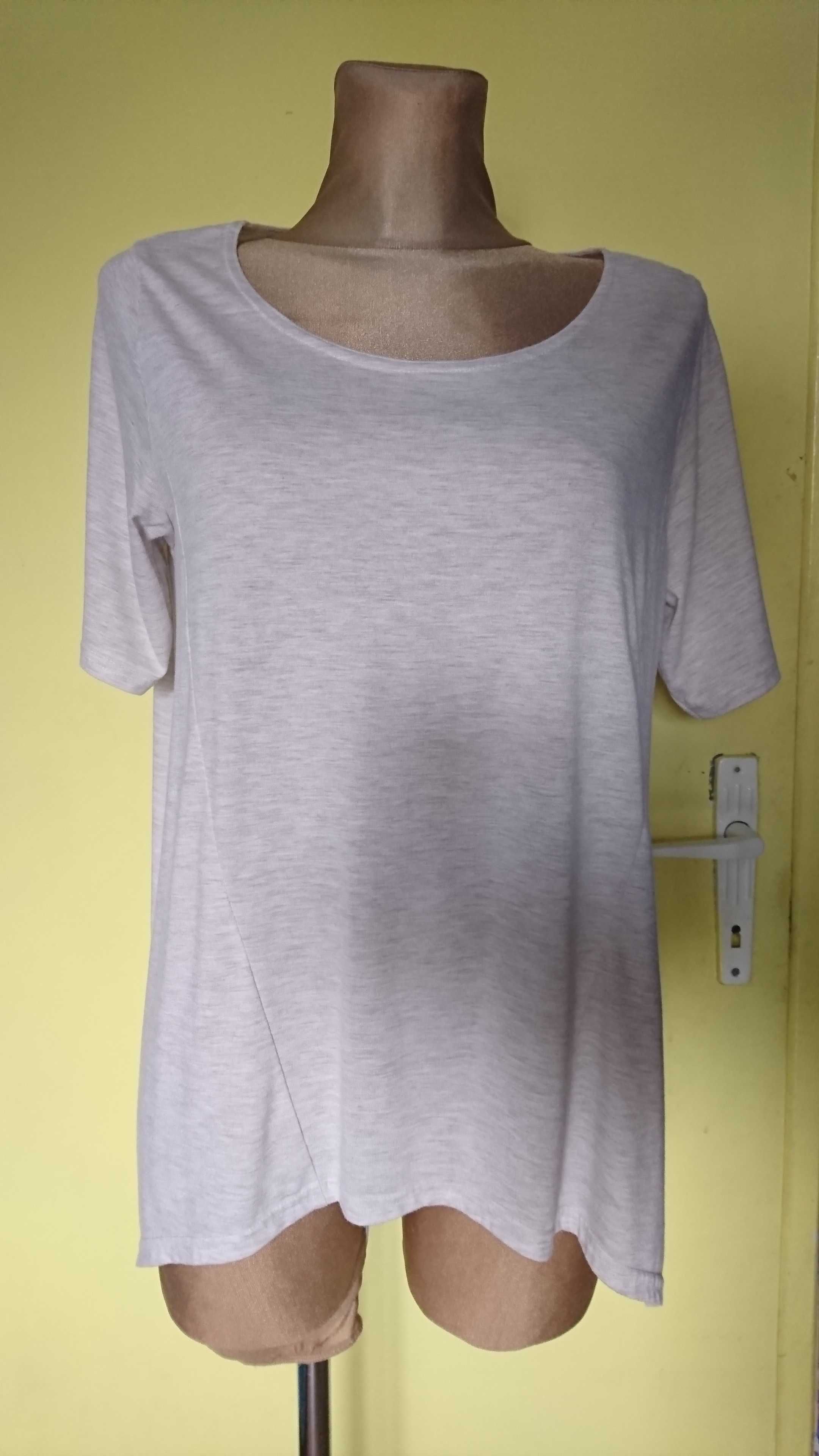 bluzka oversize asymetryczna szara Gina Benotti