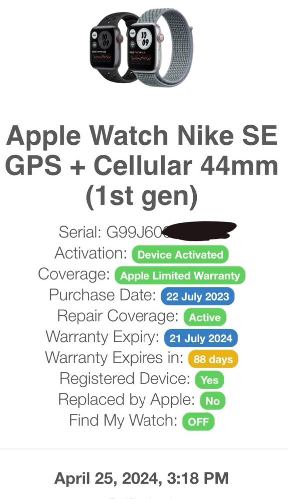 Apple Watch SE. Nike. Gps + Cellular. 44mm. В ідеальному стані. А2354.