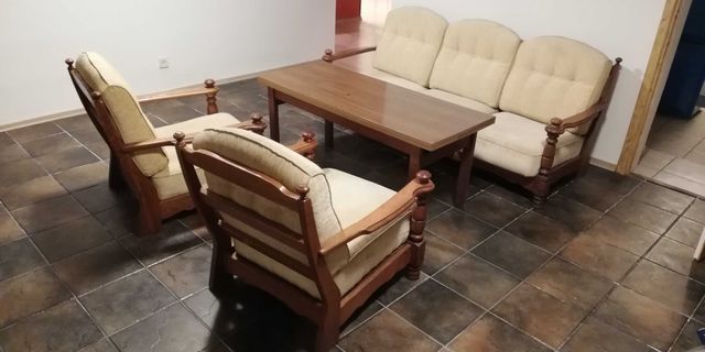 Komplet wypoczynkowy MIESZKO 2 + 1 (stół rozkładany)