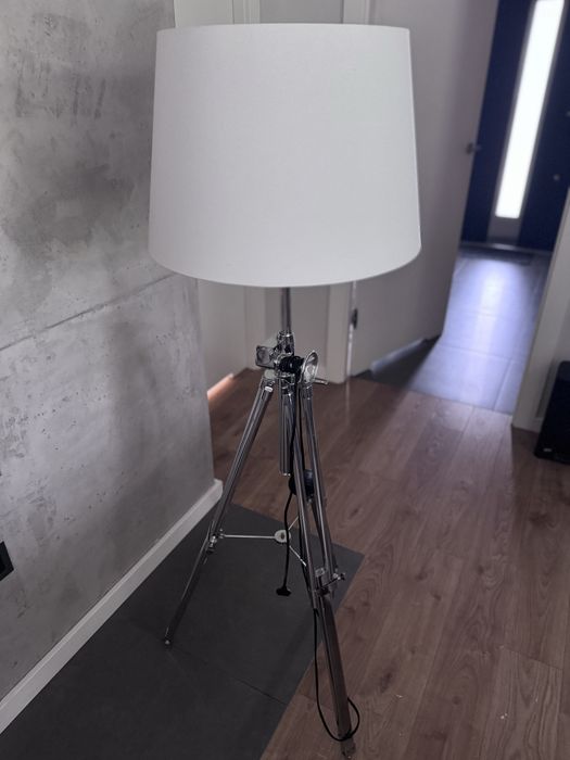 Lampa stojąca tripod loft industrialna retro chrom