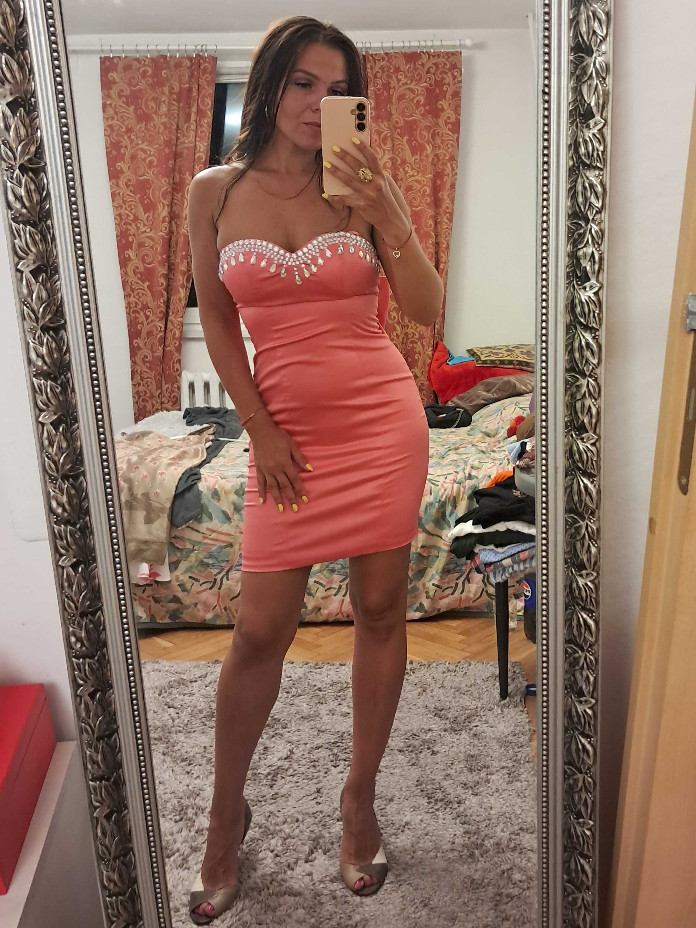 Piękna różowa sukienka Pretty Woman rozm. S