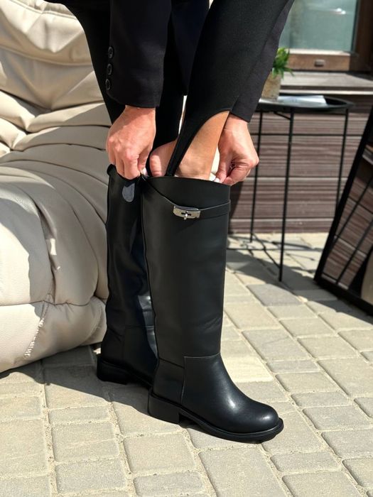 Чоботи жокейки Шкіра демісезон