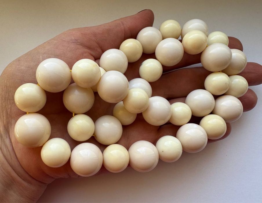 Набор Tosh бусы и браслет "слоновая кость" на свадьбу, выпускной